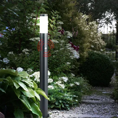 Produktbild von LED Stehleuchte, Edelstahl , Bewegungsmelder H 110 cm