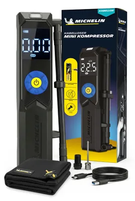 Produktbild von MICHELIN Air Power Mini 2 Li-Ionen Akku Mini-Kompressor kabellos 9,9 bar