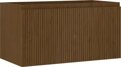 Produktbild von Mexen Rivel Badezimmer-Unterschrank 90 cm, 1 Schublade, gerillt, Nussbaum - 91A20-09047-1-BF86