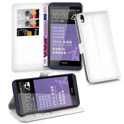 Image de Cadorabo Housse pour HTC Desire 816 Housse de protection blanche Etui pour téléphone portable Case Cover Fermeture magnétique