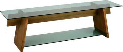 Image de Amorosi - Meuble TV, 158x40x45h cm Chêne Marron, 2 Étagères