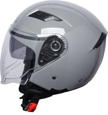 Produktbild von PROANTI Motorradhelm Jethelm Motorrad Helm mit kratzfestem Visier- und integriertem Sonnenschutz - Grau, M