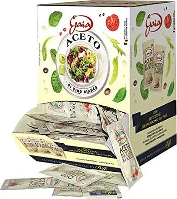 Produktbild von Gaia Aceto Di Vino Bianco Weißweinessig Portionen Beutel 198 x 5 ml