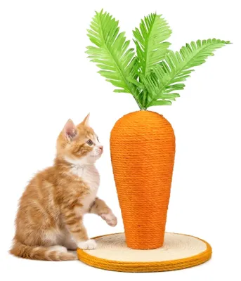 Productafbeelding van AQPET Kraboom, wortelmodel, Carota, 30 cm, met krabpaal, klimboom, speelplek, krabboom voor katten