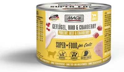 Produktbild von MAC's CAT GEFLÜGEL & CRANBERRY, Adult, jede Rasse, Cranberry, Geflügel, 200 g