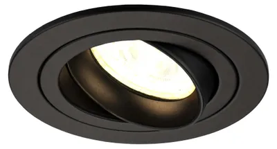 Produktbild von Ledvion LED Einbaustrahler Rund Schwarz 3W dimmbar Warmweiss