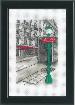 Zdjęcie produktu dla Permin zestaw do haftu krzyżykowego "Paryż", wzór liczony, 10x15cm, 92-1837