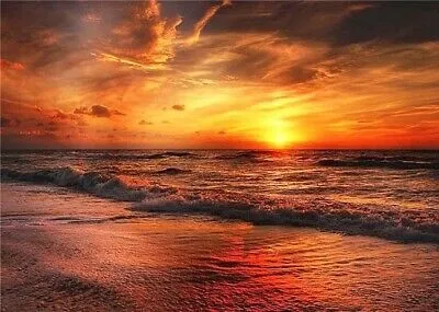Produktbild von 40x30 Diamanten Malerei Zum Selbermachen DIY Diamond Painting Sonnenuntergang