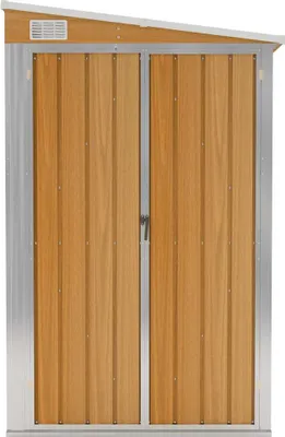 Produktbild von vidaXL Wandmontiertes Gartenhaus Braun 118 x 382 x 178 cm Verzinkter Stahl
