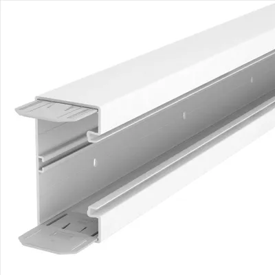 Produktbild von OBO Geräteeinbaukanal, Bodenlochung, 70x130mm, Polyvinylchlorid, reinweiß RAL 9010, Stange mit 2m, 1 Stk.