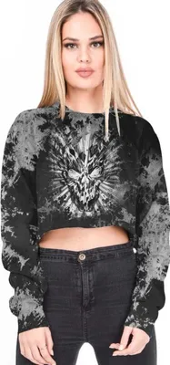 Produktbild von Alchemy England Sweatshirt Damen Exploding Skull Woman's Sweat Shirt Jane Tenida grau/schwarz XL