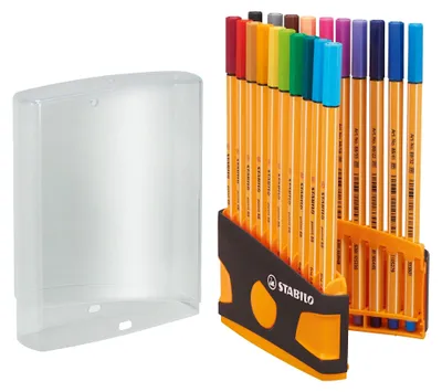 Produktbild von Fineliner - STABILO point 88 ColorParade - 20er Tischset in anthrazit/orange - mit 20 verschiedenen Farben