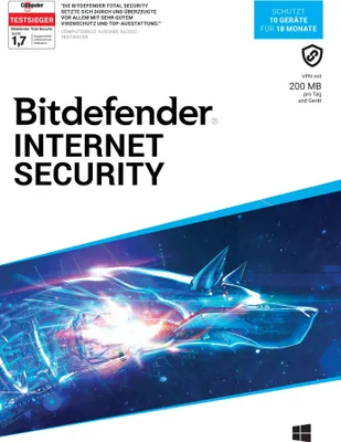 Produktbild von Bitdefender Internet Security, 1 Lizenz(en), Voll