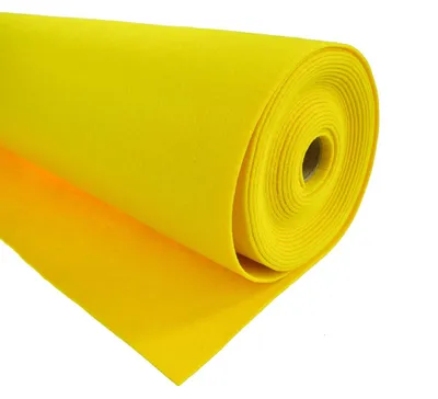 1m Bastelfilz waschbar Meterware Filz 90cm x 3mm Dekofilz Filzstoff zitronengelb