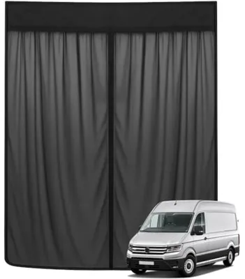 Produktbild von PromoHome® Fliegengitter für VW Crafter II > 2017, Schiebetür, 210x165 cm, Schwarz, Insektenschutz, Sonnenschutz
