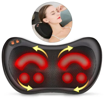 Produktbild von Massagegerät, Nackenmassagegerät für Nacken & Rücken, 3D Knetmassage mit Wärme, 15 Minuten Timer, Entspannung für Zuhause & Auto