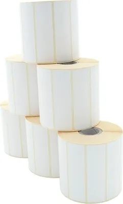 Produktbild von Etikettenrolle - Thermodirekt, 80 x 23mm, D100mm, Kern 25,1500 Etiketten/Rolle, permanent, 48 Rollen/VPE