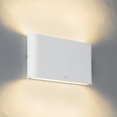 Produktbild von Moderne Außenwandleuchte Weiß 17,5 cm inkl  LED IP65 Batt