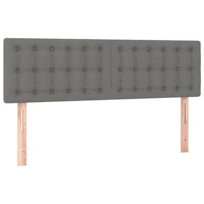 Obrázek produktu pro vidaXL Čela postele, tmavě šedá, 144 x 5 x 78/88 cm, látka