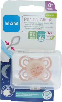 Produktbild von Mam Schnuller Perfect Night Silikon 0m Rosa 1 Stück