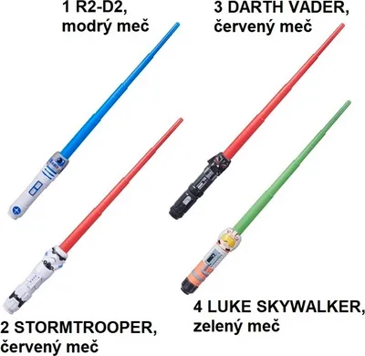 Obrázok produktu pre Hasbro Star Wars Lightsaber Squad Rozšíriteľná hračka so svetelným mečom pre deti od 4 rokov
