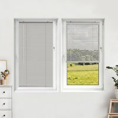 Produktbild von LightLess Prime Aluminium-Jalousie, 25 mm, verdunkelnd, 85 x 200 cm, pfefferweiß-beige matt ohne Bohren, L-Lamellen, Sichtschutz & Hitzeschutz, robust, feuchtraumgeeignet, einfache Montage Victoria M.