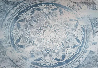 Immagine prodotto di Mandala astratto - 400x280 cm - Carta da parati in tessuto non tessuto - Carta da parati in tessuto non tessuto blu - 15950VX8