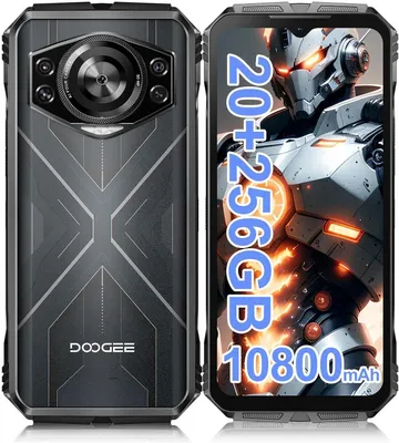 Image de Smartphone - DOOGEE - S Cyber - 6.58" FHD+ - 20Go RAM - 256Go - 10800mAh - 50MP - Argent