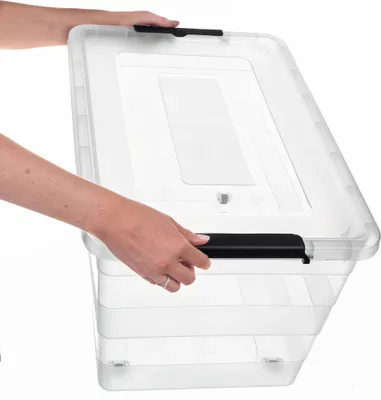 Obrázok produktu pre Úložné boxy s vekom – sada 3 ks – plast – organizér do kuchyne a domácnosti