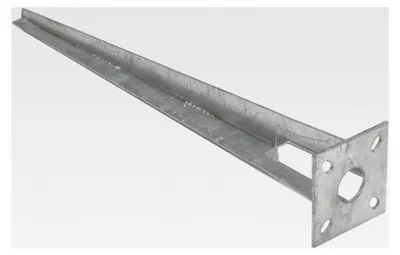Produktbild von Bodenhülse Einschlaghülse Ø 34 mm 50 cm feuerverzinkt mit Kopfplatte 10x10 cm – Zaunpfostenhalter für Maschendrahtzaun und Schweißgitterzaun – Montage ohne Beton