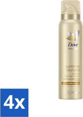 Produktbild von Dove Body Love Selbstbräunungsmousse - Summer Revived - Leicht-Mittel - 150 ml - Vorteilspack - 4 Stücke
