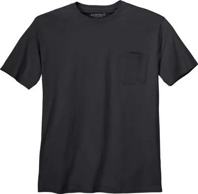 Produktbild von XXL Basic T-Shirt Jerry schwarz Brusttasche Redfield