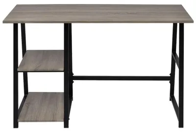 Produktbild von Solidchoice – Schreibtisch mit 2 Ablageflächen und elegantem Metallgestell