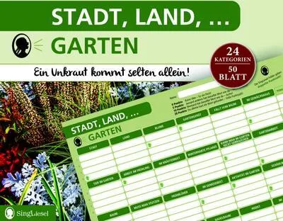 Obrázok produktu pre Spiel für Gartenfreunde – 24 Kategorien, Abreißblock, Joker-Felder, beliebig viele Spieler
