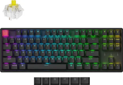 Produktbild von Keychron K8 QMK Version 2 Kabellose Mechanische Tastatur, Hot Swap, RGB, QWERTY US Layout - Keychron Super Banana - K8X-J4