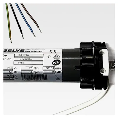 Produktbild von Rolladenmotor SP 2/10, Rohrmotor mit Spindelendabschaltung, SW60, 25kg Zugkraft