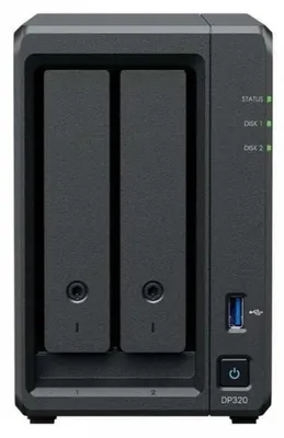 Produktbild von Synology DP320, NAS, Desktop, R1600, 8 GB, 16 TB, Schwarz