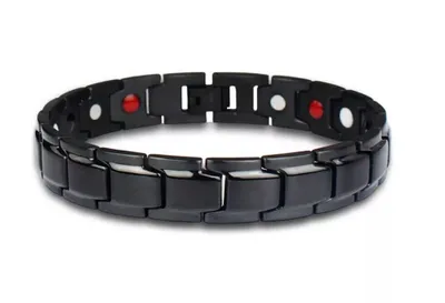 Produktbild von Luxus Armband Armkette Magnet Abnehmen Schwarz für Herren & Damen Magnetarmband