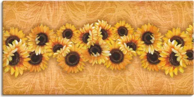 Produktbild von ARTland Leinwandbild Sonnenblumen I Größe: 60x30 cm