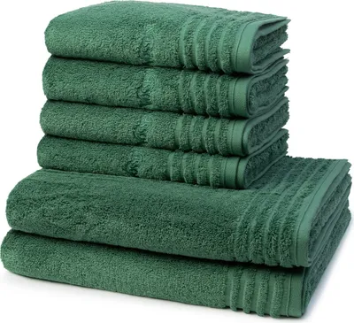 Produktbild von Vossen Vienna Style Supersoft 4 X Handtuch 2 X Duschtuch im Set Extrem flauschig und saugfähig, Stäbchenbordüre Ton in Ton, Logostick