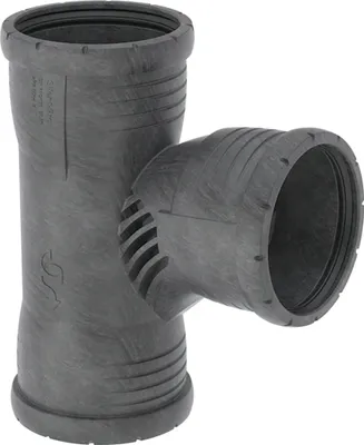 Obrázok produktu pre Geberit GE Silent-Pro Carve odbočka, 3 mufy, 87,5 mm, d110/90 mm, Silent-Pro SuperTube, 1 ks.