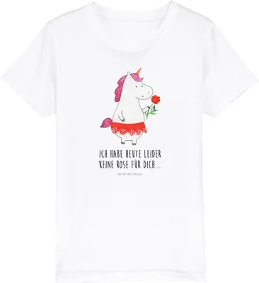 Produktbild von Mr. & Mrs. Panda Kleinkinder T-Shirt Einhorn Dame 9-11 Jahre (134/146) - Weiß - Geschenk, Einhörner, Mädchen, Unicorn, Teenager, Kindershirt, Freundin, Kurzarm Kinder