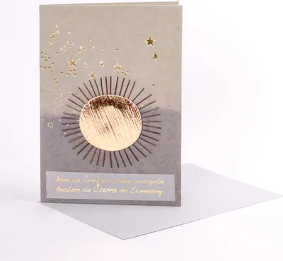 Produktbild von Draht Trauerkarte "Sonne"