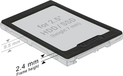 Image de Delock 18216 Erweiterungsrahmen Delock 2,5" HDD/SSD 2.50mm