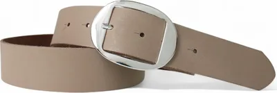 Produktbild von Ledergürtel Damen Echtleder 3,8 cm, ovale Schnalle silber glänzend, FRONHOFER