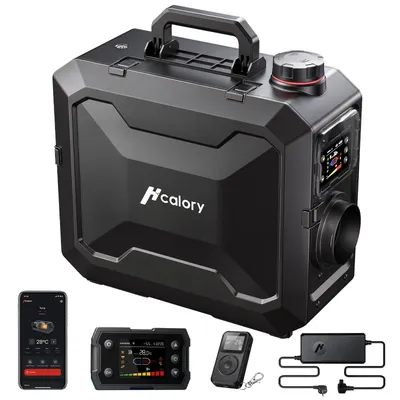 Produktbild von HcaloryToolbox 3 8KW Diesel Luftheizung, 220-240V AC & 12/24V DC Standheizung, Bluetooth App, EU Adapter, 6L Tank, Auto Start/Stop, Plateau-Modus