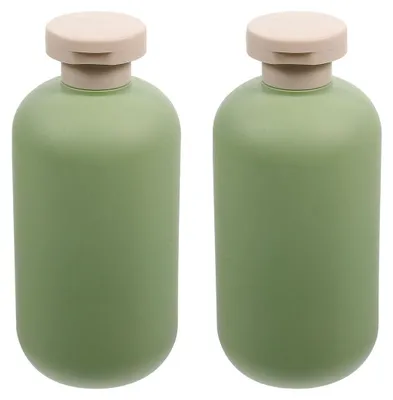 Zdjęcie produktu dla Zestaw 2 butelek do wielokrotnego napełniania, idealnych do podróży, przeznaczonych na szampon i odżywkę, pojemność 300 ml