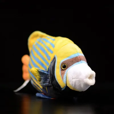 Produktbild von Kaiserfisch Kuscheltier 20 cm Fisch – Blaugestreifter Angelfisch Plüsch Stofftier