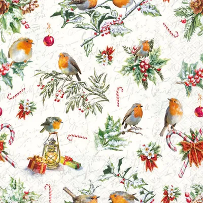 Hochwertige Papierservietten mit Weihnachtsmotiv