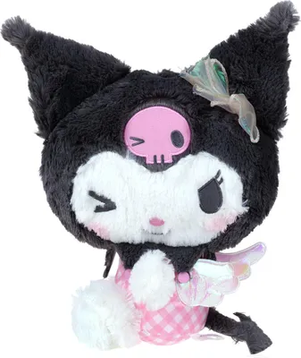 Produktbild von FuRyu Kuromi mit Engelsflügeln | Sanrio Plüschfigur | 28 cm